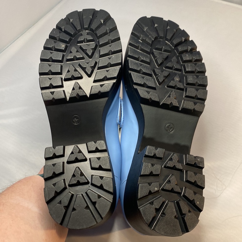 Y2K Preppy Academia Light Blue Platform Loafers - Picture 11 of 13